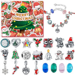 2023 Advent Calendar With 24Pcs Girls Christmas Gifts Fashion Jewelry DIY Bracelet Necklace Countdown Calendar Kids New Years