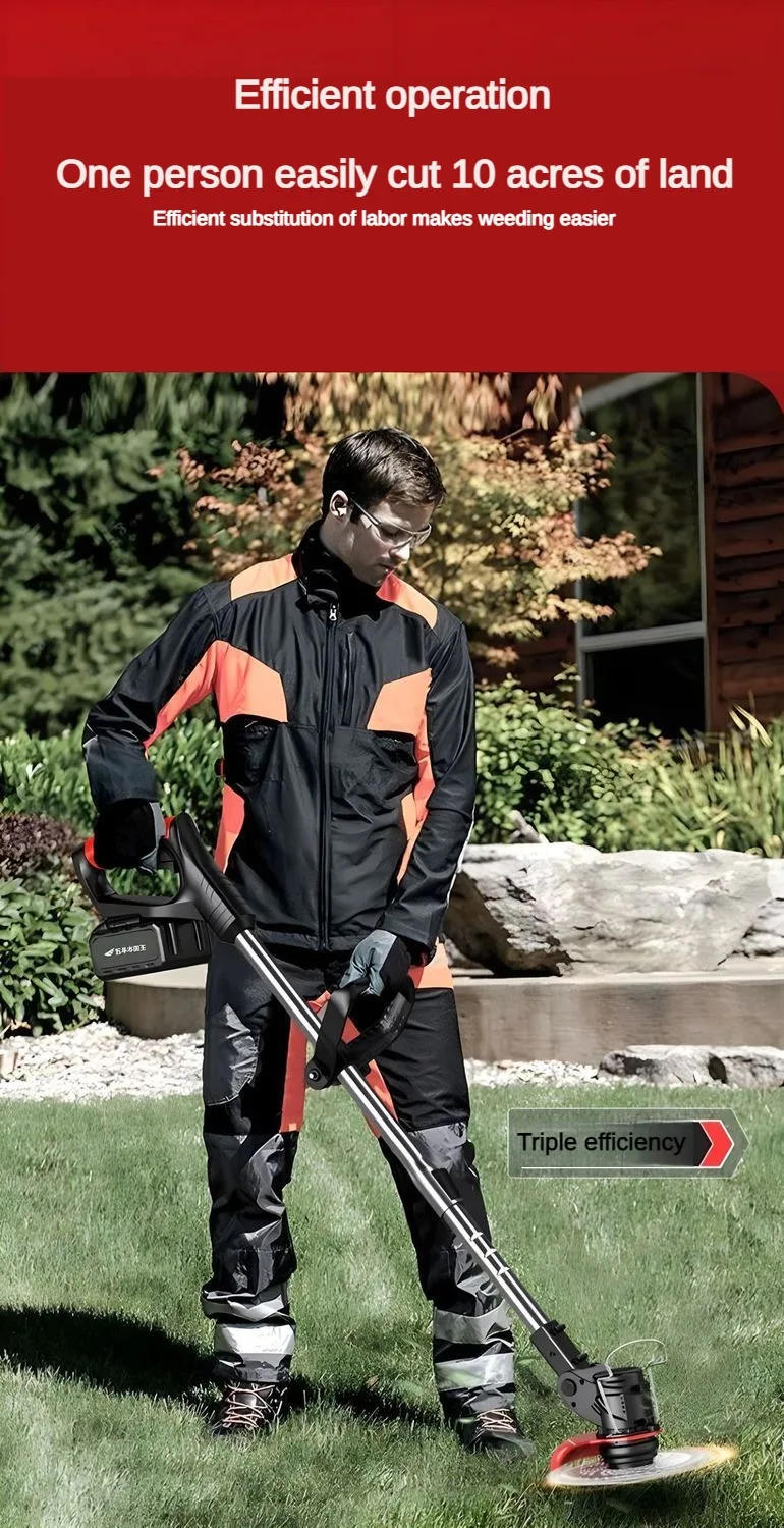 Description Picture 5 of itemCarbon Steel Electric Mower Professional Charging High-power Multi-function Lawn Mower Family Orchard Garden Power Tools