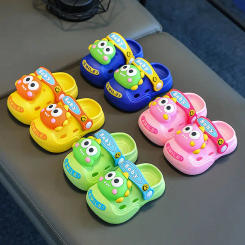 Children's Hole Shoes Summer Girls Indoor Non-slip Cartoon Boys Mid-to-Large Kids Baby Slippers Outdoor Beach Sandals
