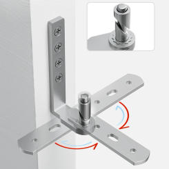 Stainless Steel Pivot Door Hinge Heavy Duty 360 Degree Rotating Shaft For Room Automatic Rebound Wooden Door Hinge Hardware