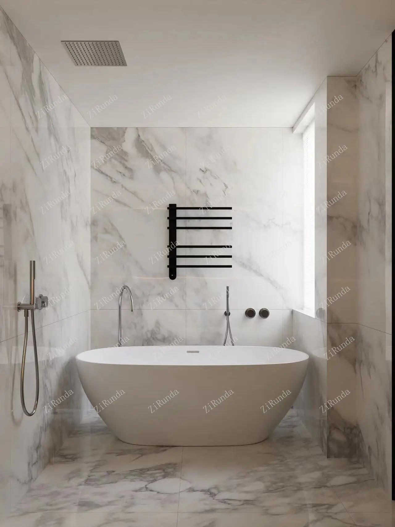 Description Picture 2 of itemStainless steel concealed minimalist bathtub faucet shower set integrated bathroom high-value bath