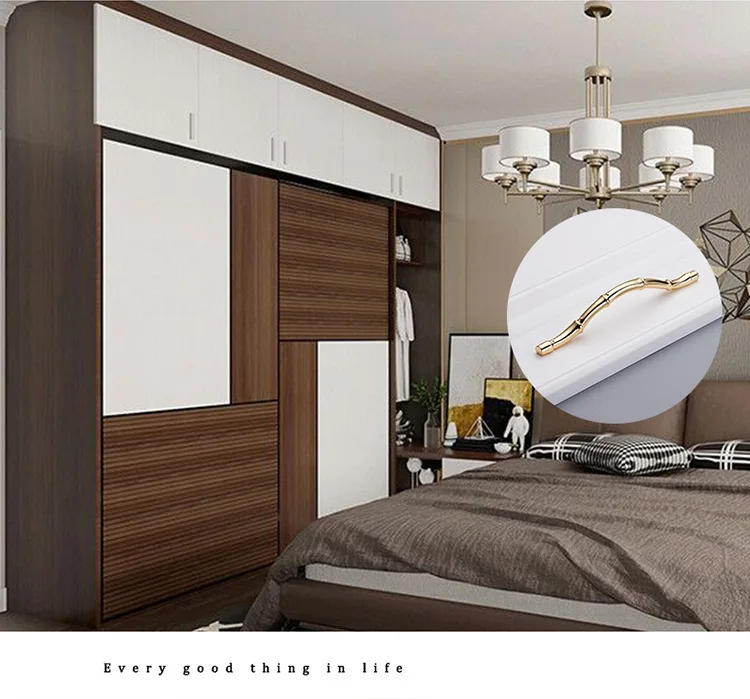 Description Picture 3 of itemBedroom Bedside Table Cabinet Wardrobe Handles Multi Colour Zinc Alloy Bamboo Joint Handles Cabinet Pulls Hardware