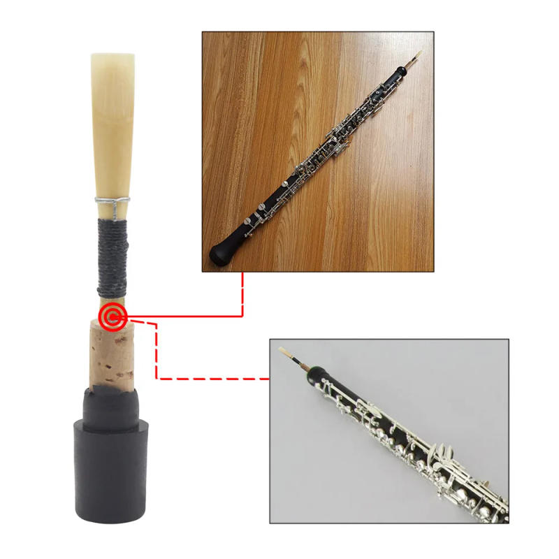 Description Picture 2 of item1pcs Oboe Reeds Handmade Oboe Reed Medium Cork Reed with Plastic Case Tubes For Orchestra Woodwind Instrument Accessories