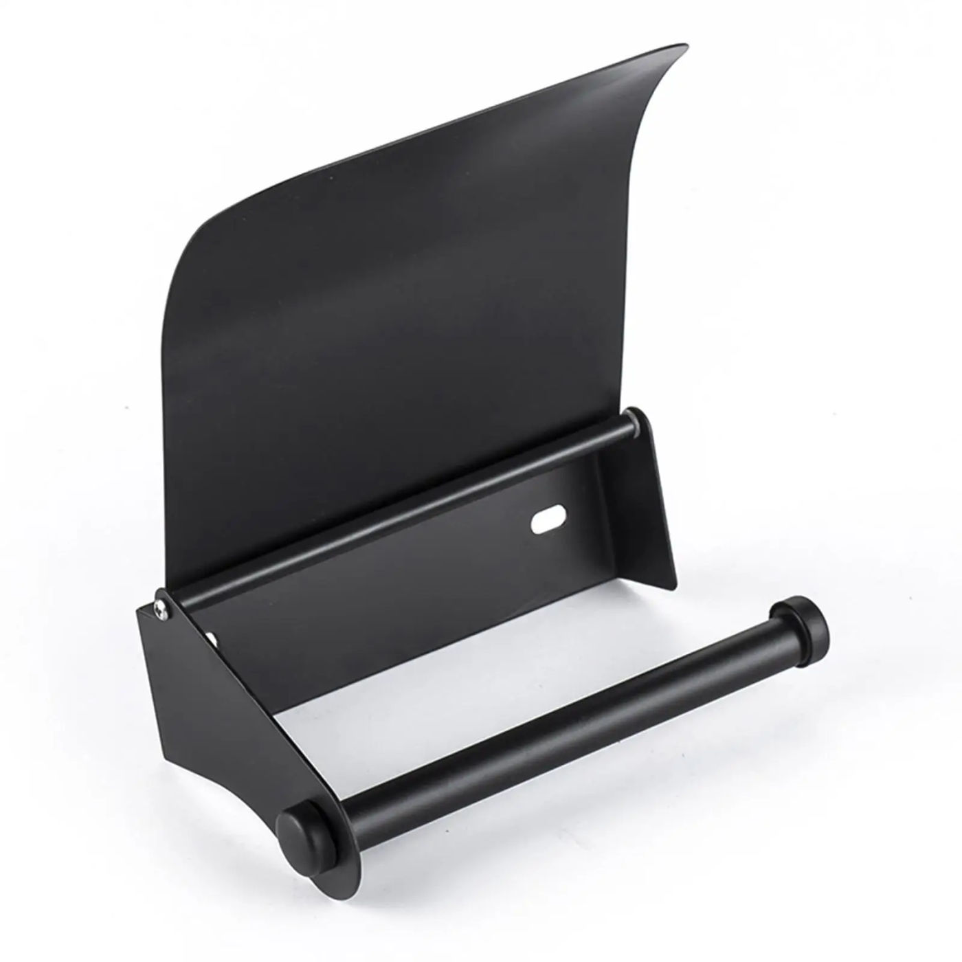 Description Picture 2 of itemBathroom Stainless Steel Black Toilet Roll Paper Holder Wall Mounted