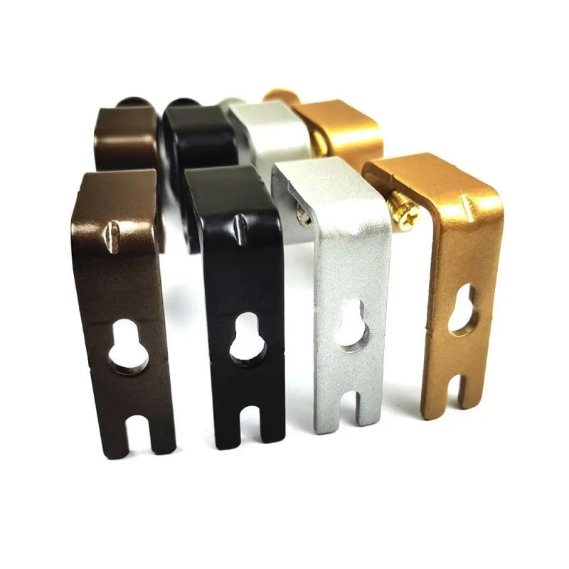 Description Picture 3 of itemSingle Hang Curtain Rod Bracket Heavy Duty Double Hang Curtain Rod Holders Tap Right Into Window Frame Curtain Rod Bracket