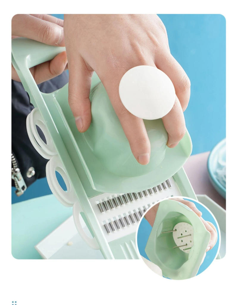 Description Picture 5 of item5 In 1 Potato Shredding Hine Slicing Chopper Chopping Vegetable Radish Scraper Rough Planer Multi-Functional Kitchen Tool