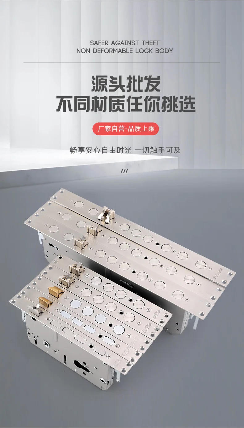 Description Picture 3 of item6068 Stainless Steel Lock Body Fingerprint Intelligent Lock Body Dual Fast Dual Active Anti Jamming King Lock Body