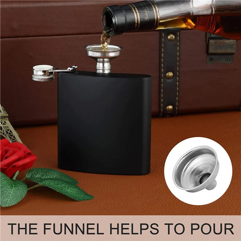 Description Picture 6 of item1-18Oz Stainless Steel Hip Flask Liquor Alcohol Whiskey Flask Cap Bottle Travel Liquid Container Accessory Portable Hip Flask