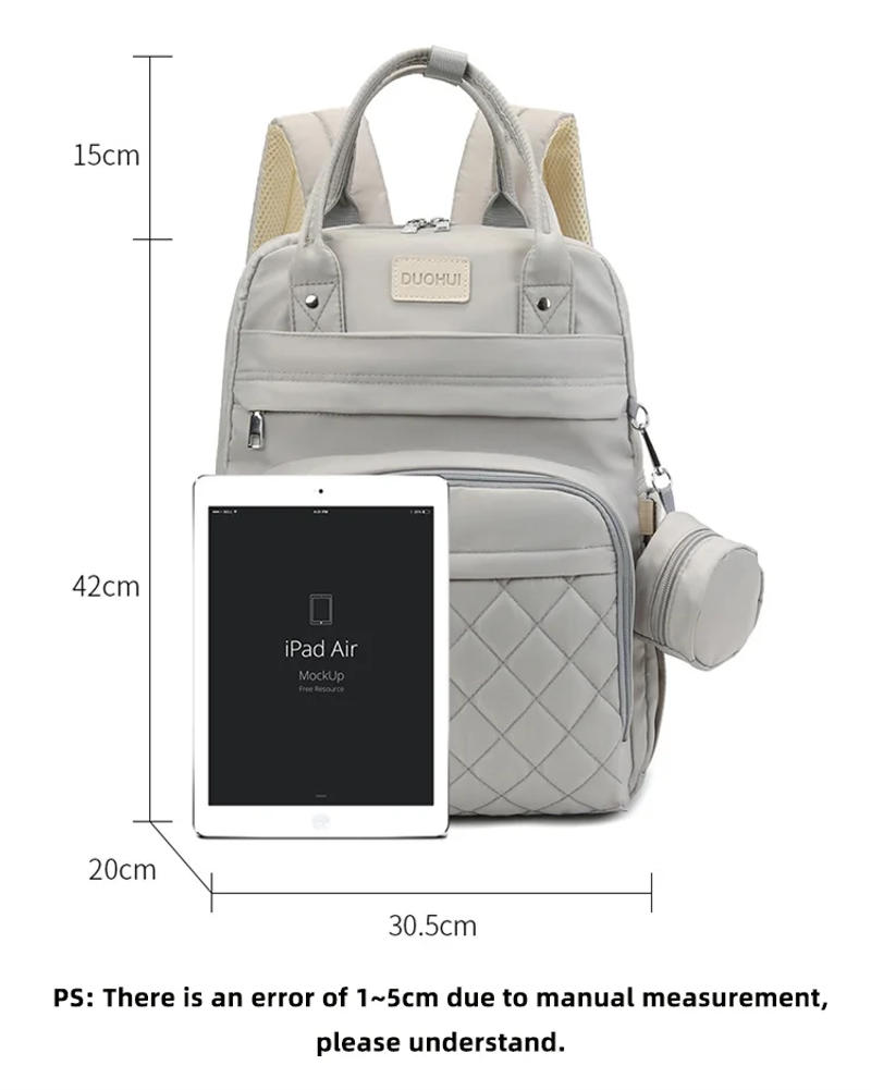 Description Picture 2 of itemPANGDUBE Mom Dad Backpack with Changing Pads Pacifier Bag Hooks for Stroller Maternity Mom Bag for Baby Accessories Diaper Bag