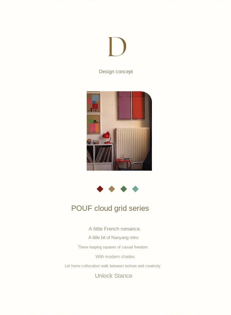 Description Picture 4 of itemFurniture Short Stool Home Creative Futon Small Stool Living Room Sofa Stool Square Stool Leisure Tatami Sitting Cushion 2024