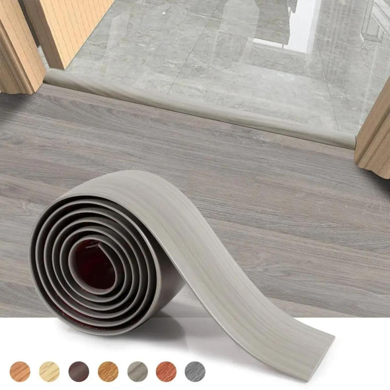 Description Picture 4 of item1m PVC Floor Transition Strip Threshold Edging Trim Strip 4cm Width Self Adhesive Doorway Floor Joining Strip Home Hardware
