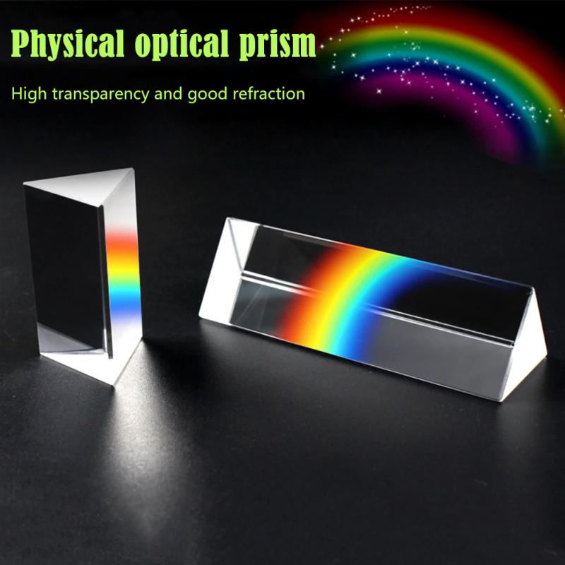 Description Picture 6 of item25X25X80MM Triangular Prism Rainbow Prisma Crystal Glass Photographic Prisme Color Prisms Physics Children's Light Experiment