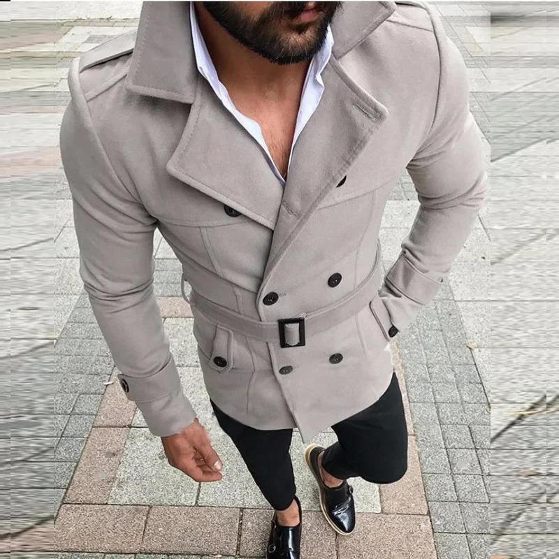 Description Picture 5 of itemCustomized Men Fashion Jackets Men Slim Fits Coats Business Mens Long Winter Windproof Outwears