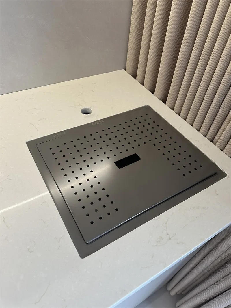 Description Picture 6 of itemNordic  Honeycomb Embossed Kitchen Sinks Small Bar Invisible Single Slot with Cover Home Hidden Island Sink Kitchen Accessories