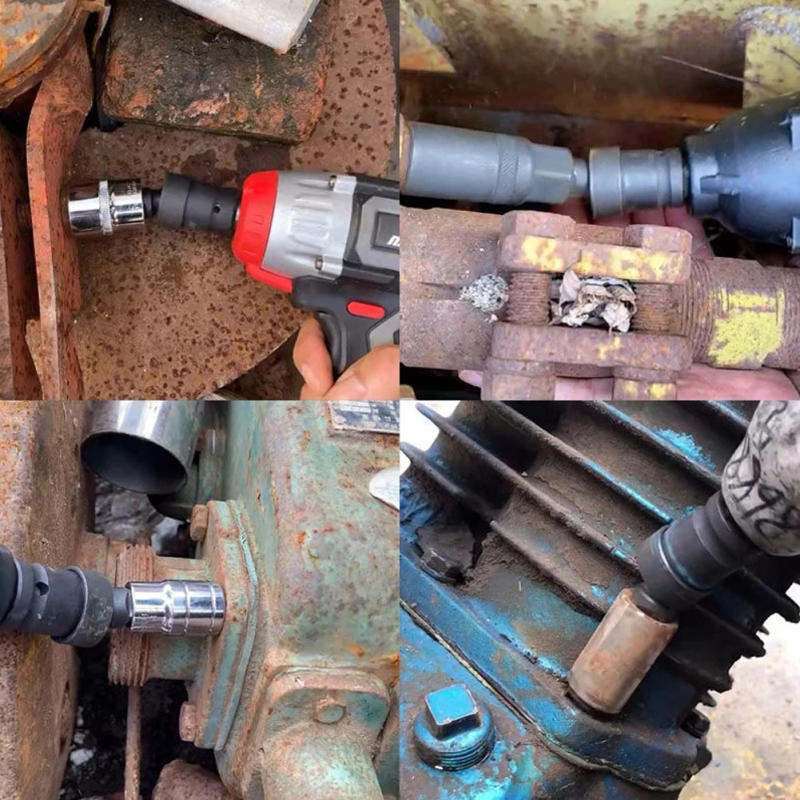 Description Picture 6 of item1/2" Pneumatic 360 Degree Swivel Knuckle Joint 1/2" Pneumatic U-niversal Joint Electric Wrench Socket Adapter For Hand Tool