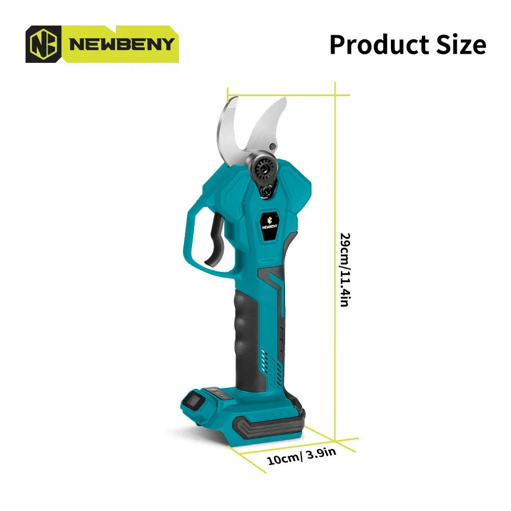 Description Picture 6 of itemNEWBENY 30mm Brushless Electric Pruning Shears 4 Gears Cordless Multifunction Garden Tree Beautify Tools For Makita 18V Battery