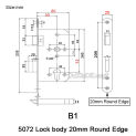 Brand New European Mortise Door Lock body 7245/7250/7255/7260/7265 Partition/Wood/Fire Door Lockbody Replacement Parts