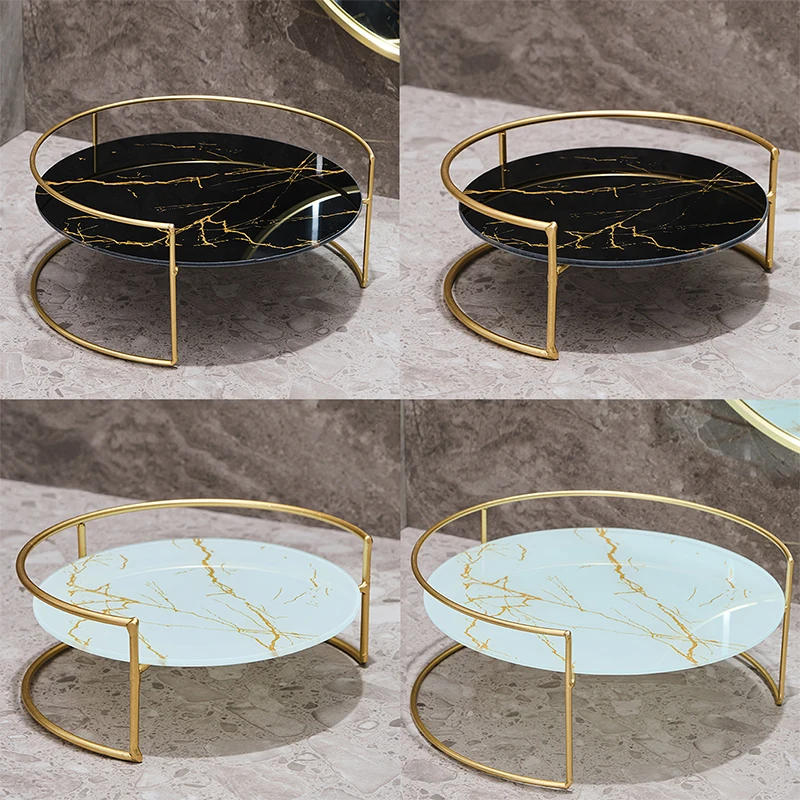 Description Picture 4 of itemIron Art Bathroom Shelf Organizers Makeup Storage Rack Sets Lipstick Perfume Cosmetic Skin Care Products Desktop Storage Shelves