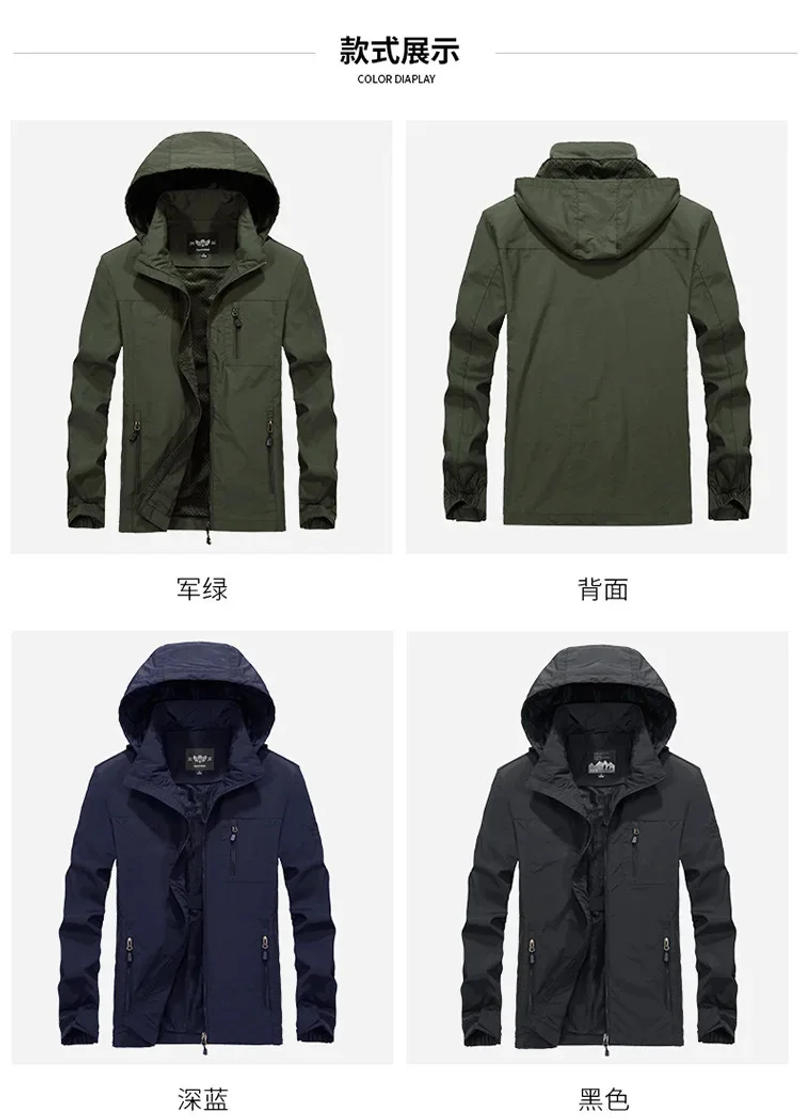 Description Picture 3 of itemBomber Jacket Men Fashion Casual Windbreaker Coat Spring and Autumn New Hot Outwear Stand Slim Military Embroidery