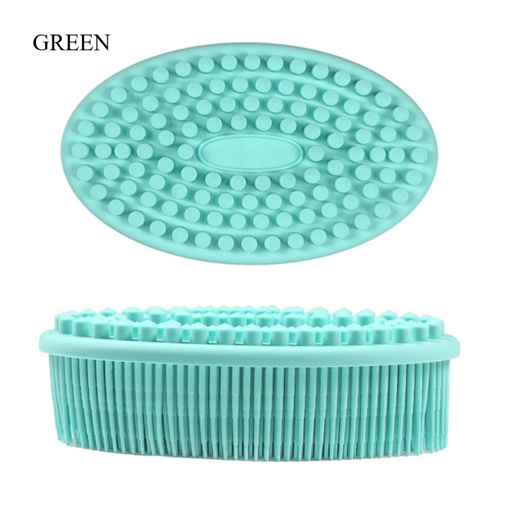 Description Picture 5 of itemSilicone Body Scrubber Baby Shower Sponge Dry Bath Brush for Body Massager Bast Exfoliating Silicone Bathing Scrubber Body Brush
