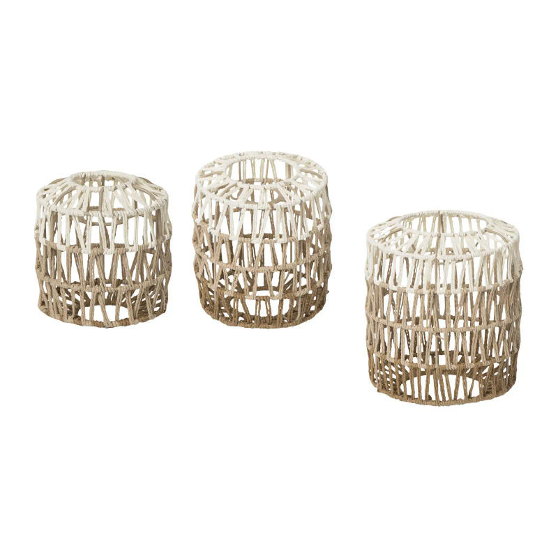 Description Picture 3 of itemPaper Rope Lampshade Boho Lampshade Ceiling Light Shade Boho Bulb Guard Woven Lamp Shade for Teahouse Farmhouse Restaurant