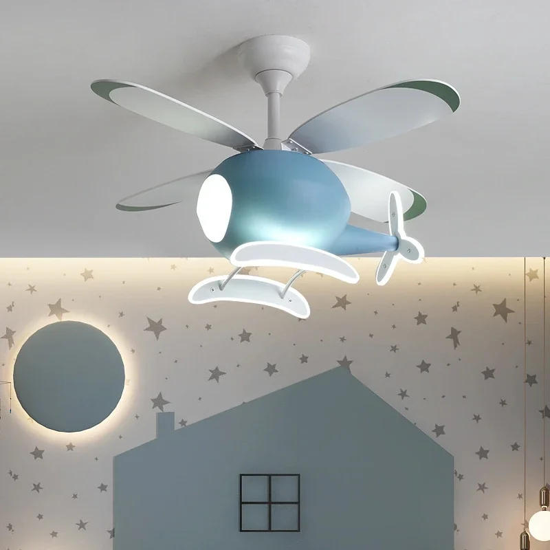 Description Picture 5 of itemCartoon LED Ceiling Lamp Helicopter Fan Chandelier for Children's Room Living Room Bedroom Home Indoor Lighting Fixture Luster