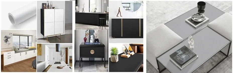 Description Picture 5 of itemSelf-adhesive Wallpaper Decorative Vinyl Matt White Adhesive Paper for Livingroom Furniture Wall Kitchen Cabinets Decoration PVC