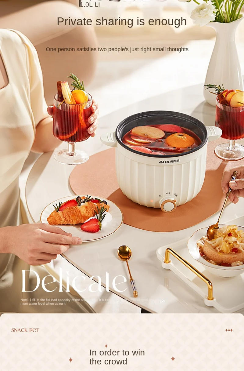 Description Picture 4 of item220V 1500ML Electric Rice Cooker Non-stick Multi Cooker Home Mini Electric Hot Pot Food Cooking Pot Machine 600W