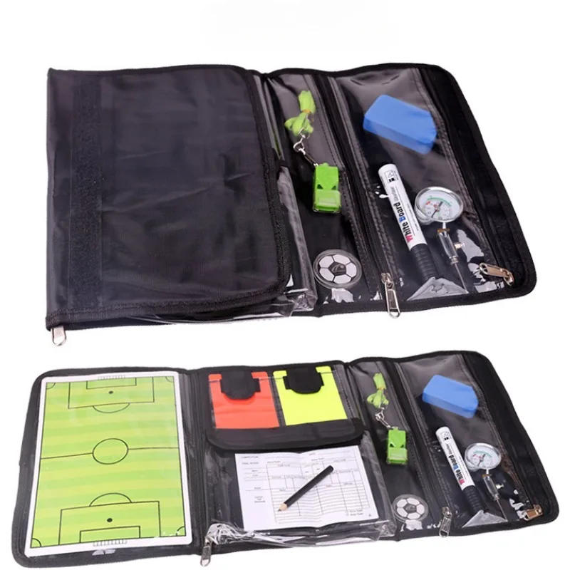 Description Picture 3 of itemFootball Referee Bag With Whistle Red Yellow Cards Pick Edge Coin Barometer Soccer Wallet Set Kit Referee Equipment