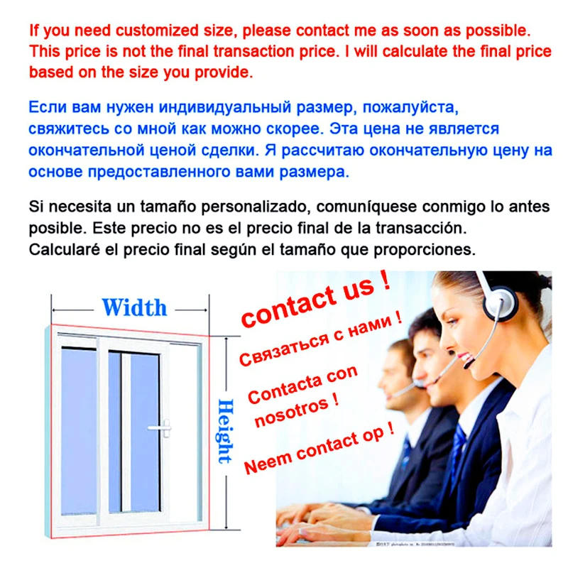 Description Picture 3 of itemEROCACA White Mosquito Nets for Window,anti-mosquito window screens,Mesh Anti Insect Air Tulle Invisible Fiberglass Mosquitoes