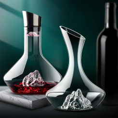 1500ml Creative Iceberg whisky Decanter Ice Decanters Lead-free Crystal Glass Red Wine whiskey Wine High-end Vodka Bottle Gift