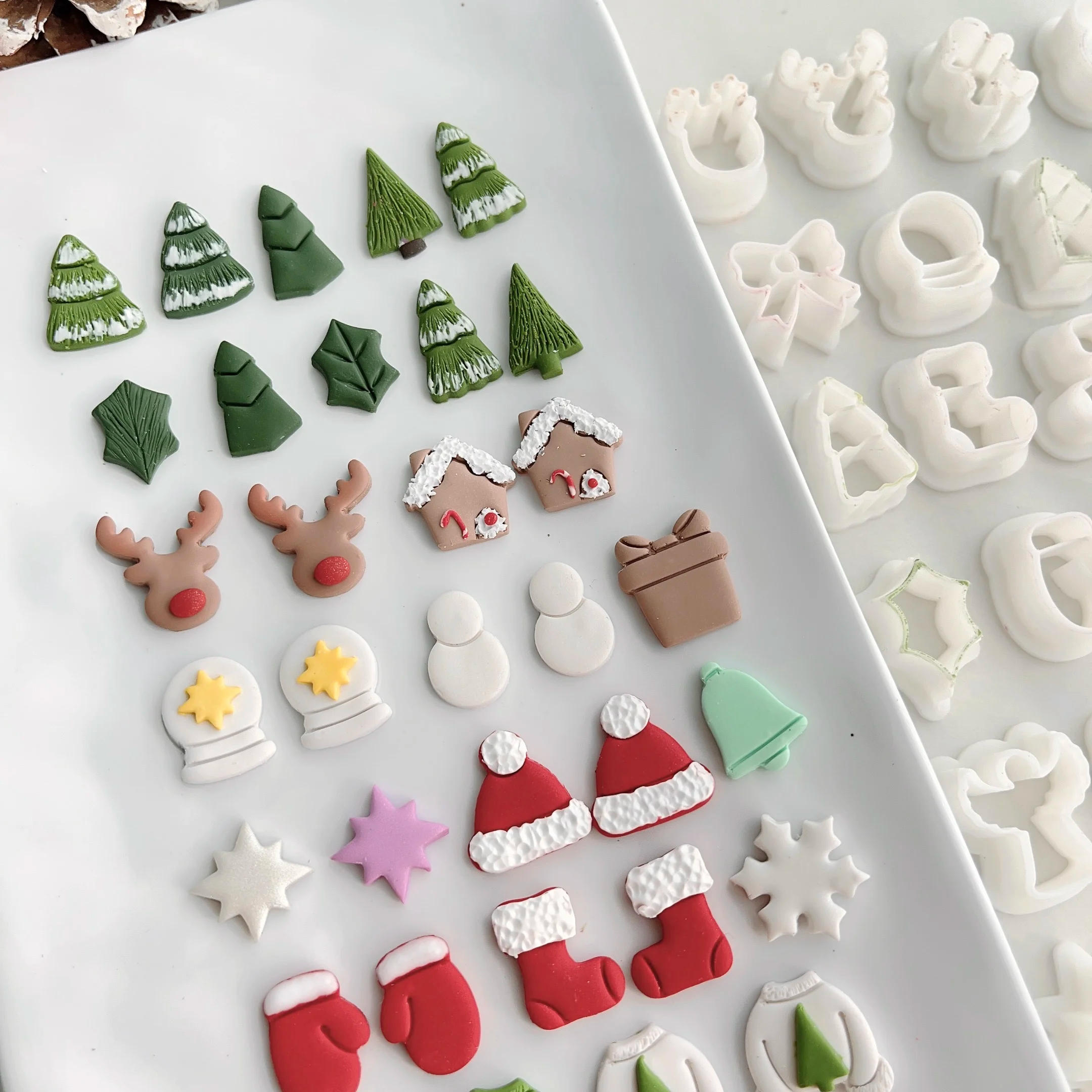 Description Picture 5 of itemDIY Christmas Snowman Polymer Clay Cutter Soft Pottery DIY Earrings Jewelry Pendant Cutting Mold Jewelry Modeling Pottery Tool