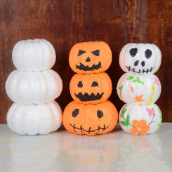 10pc White Foam Pumpkin Fake Harvest Artificial Fruits Models Polystyrene Styrofoam Craft DIY Handmade Decoration Halloween Gift