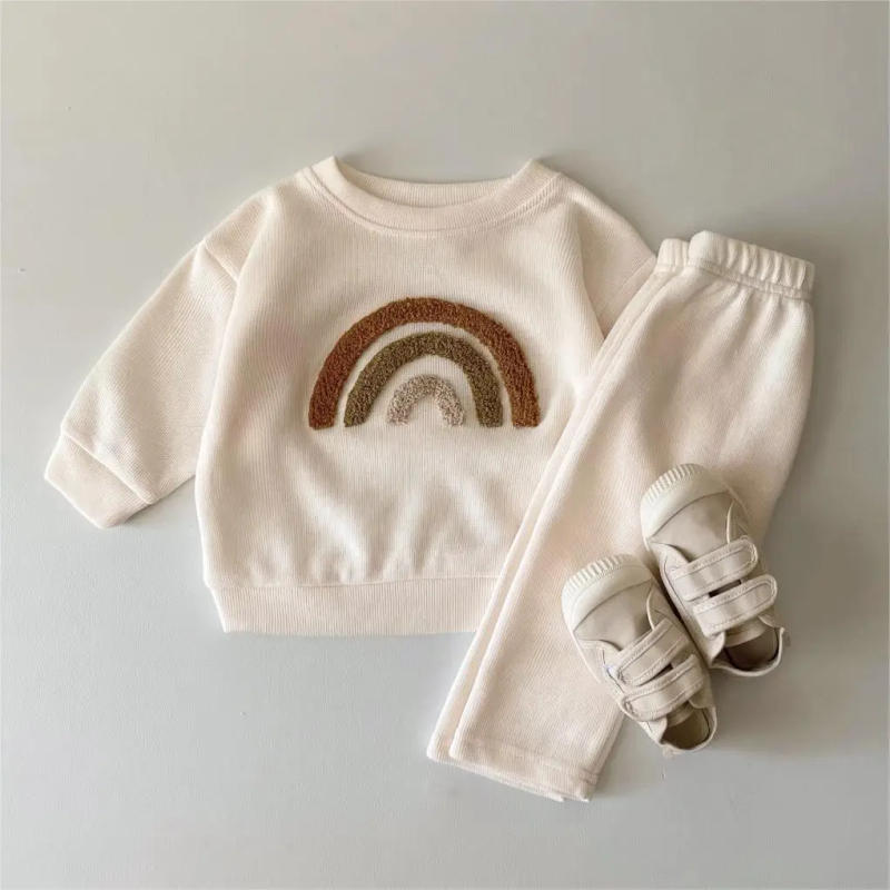 Description Picture 4 of item2 Piece Casual Autumn Children's Clothing Set Newborn Boys and Girls Casual Long Sleeved Top+loose Pants Children's Clothing Set