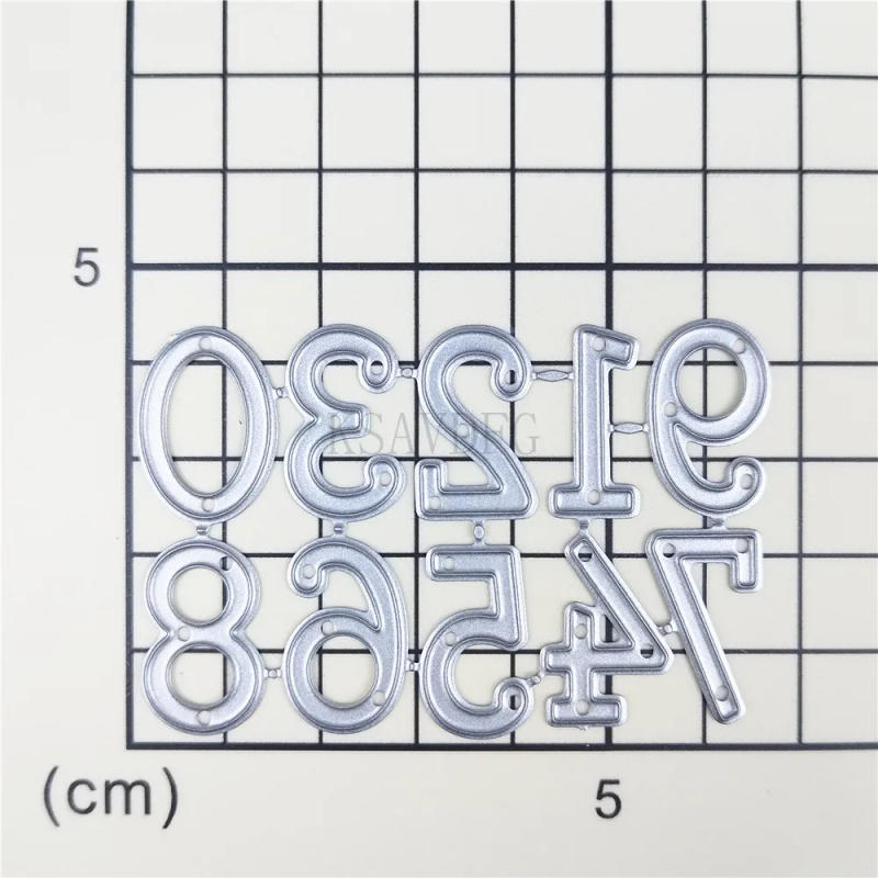 Description Picture 4 of itemArabic Numerals Metal Cutting Dies for Card Making Paper Embossing Mold Die Cuts Sets Album 2024 New Scrapbook Stencils