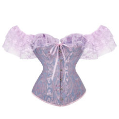 Vintage Corset Women Lace Flounce Slim Waist Fishbone Bandage Bustiers for Wedding Party Dress Shaping Top Harajuku