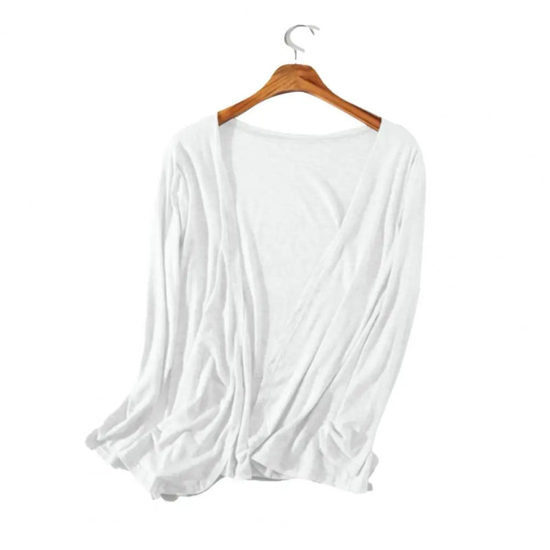 Description Picture 3 of itemKorean Fashion Women Cardigan Summer Autumn Thin Knitted Long Sleeve Cardigans Female Casual Loose Sweater Coat Jacket