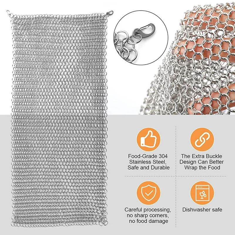 Description Picture 5 of itemStainless Steel Sink Weight Food Grade Sous Vide Mesh Immersion Cooking Bag To Keep Food Immersed  Sous Vide Cooking Accessorie