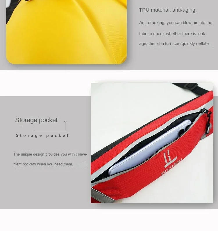 Description Picture 6 of itemAdult Portable Professional Automatic Inflatable Fishing Life Jacket, High Buoyancy Life Belt Swimming Life Ring