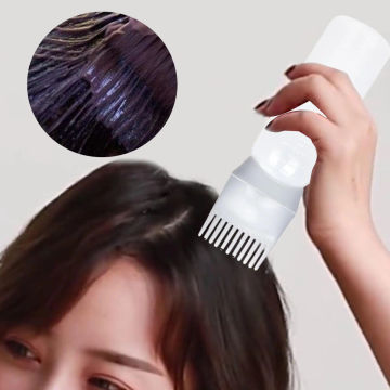 120ml Root Comb Applicator Bottle Hair Coloring Dyeing Dispensing Container Hair Dye Applicator Comb for Home