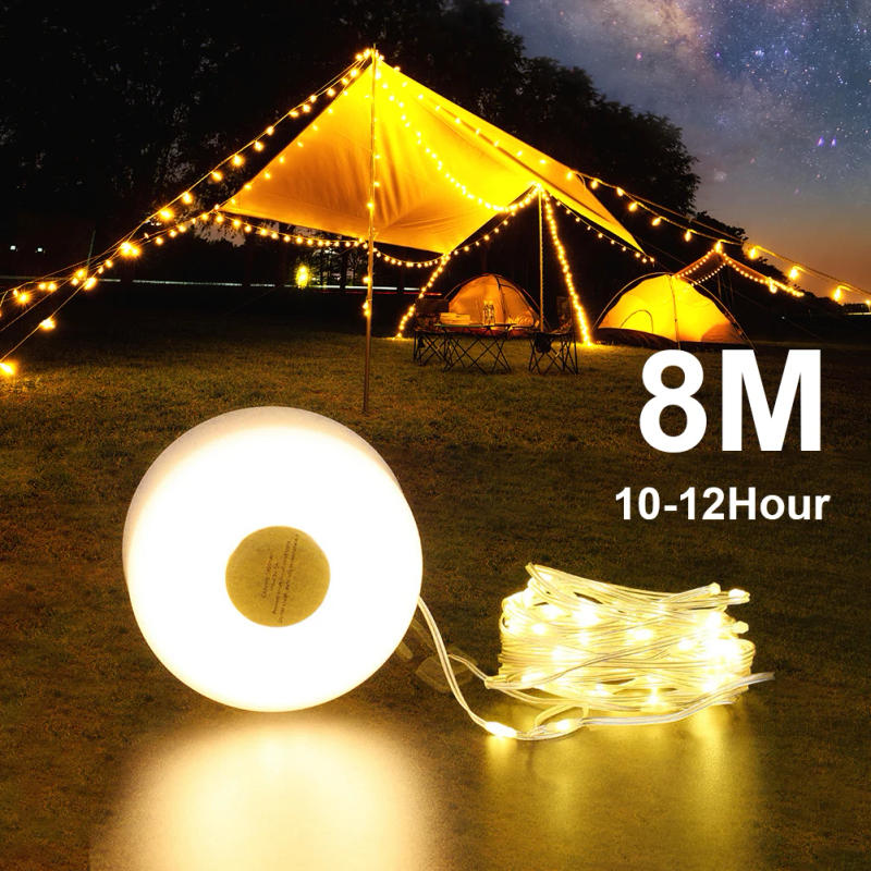 Description Picture 5 of itemCamping String Lights 1800mAh Tent String Lights 5 Light Modes Dimmable Camping Light Adjustable Brightness for Hiking Emergency