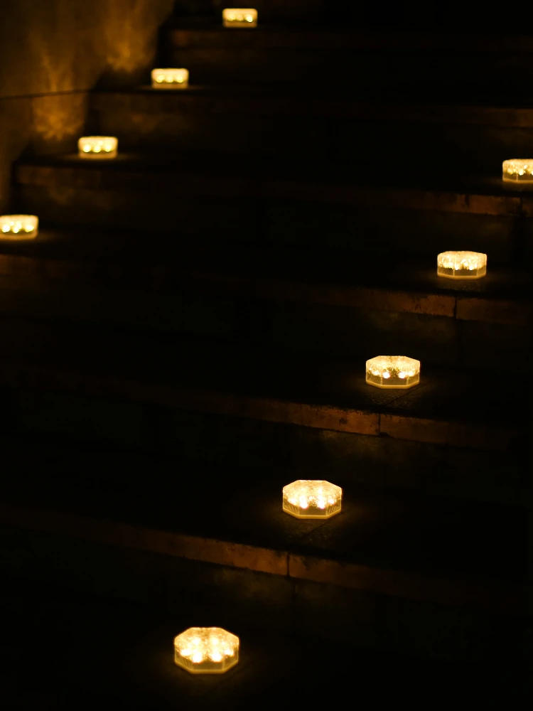 Description Picture 4 of itemSolar Lamp Outdoor Floor Tile Light Waterproof Garden LED Lights Garden Atmosphere Hexagonal Buried Lighting Underground Lamps