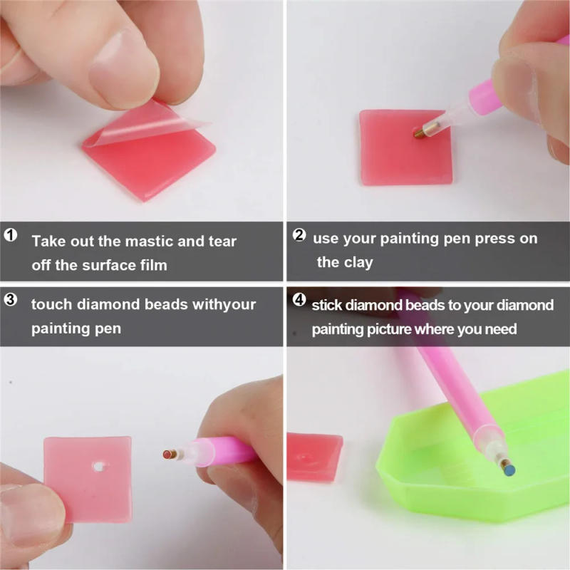 Description Picture 6 of item2*2CM Diamond Painting Accessories Colorful Diamond Embroidery Glue Clay Cross Stitch Dotting Glue DIY Diamond Painting Wax Mud