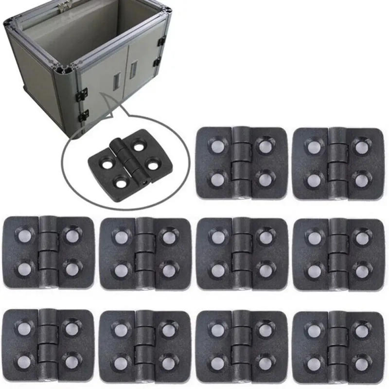 Description Picture 2 of itemProfessional ABS Plastic Plastic Door Hinge Black Durable Small Hinges Hardware Wear-resistant Cabinet Door Hinge For Furniture
