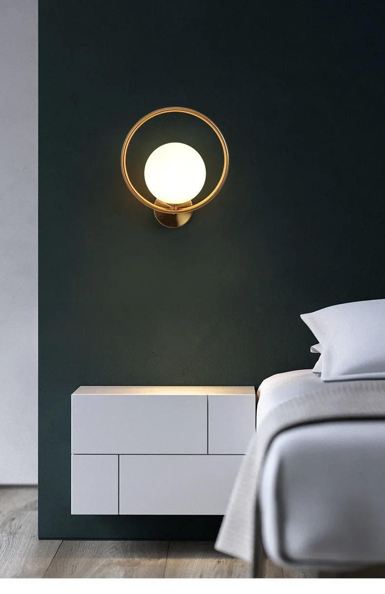 Description Picture 2 of itemModern Nordic LED Wall Lamp Nordic Golden Lighting Lamps for Room Decor Bedroom Home Decoration Fixtures Indoor Wall Sconces