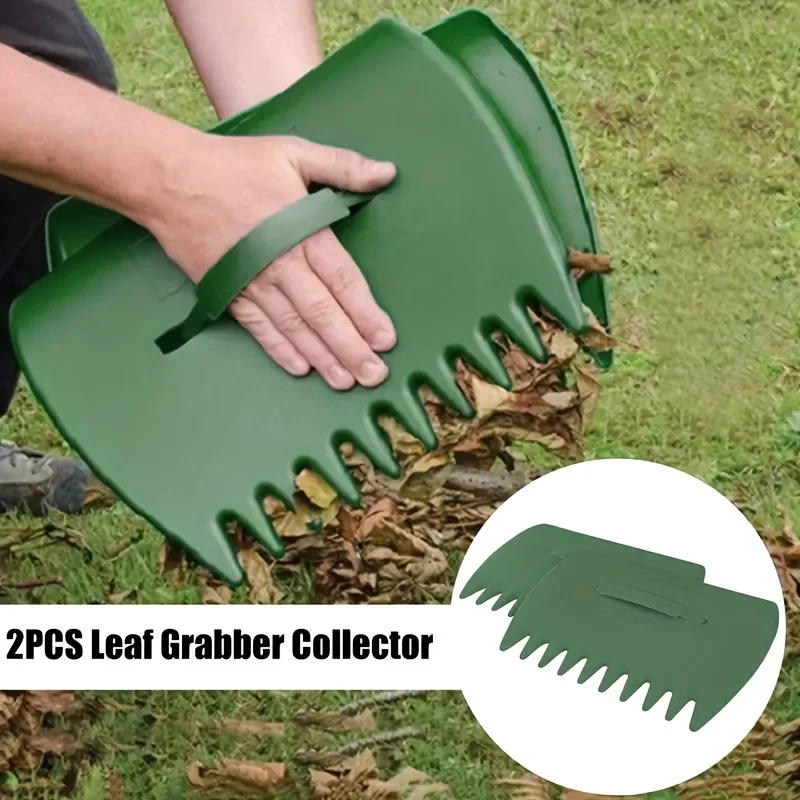 Description Picture 4 of item2pcs Durable Plastic Large Leaf Scoops for Garden & Yard - Ergonomic Hand Rakes for Easy Leaf Collection & Lawn Care