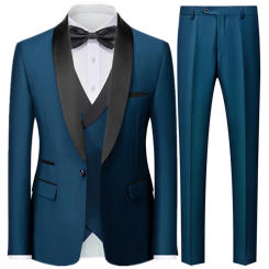 Jacket Vest Pants 2023 Men's Slim Fit Business Three Piece Suits Male Groom Party Dress Man Wedding Blazers Dress 3 Pcs Sets