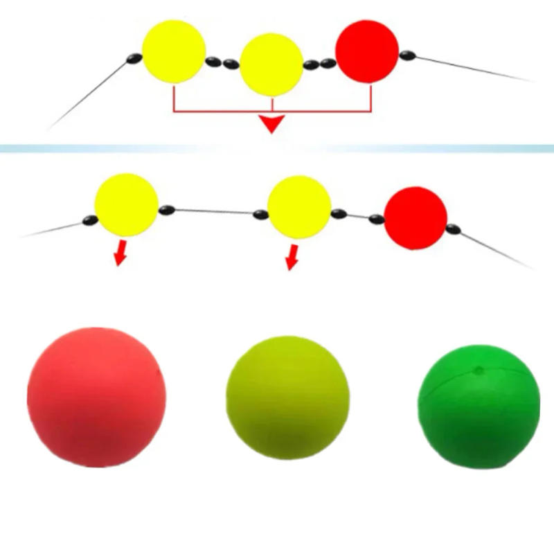 Description Picture 3 of item10pcs 15mm Fishing Floats Bobber Ball Beads Foam Strike Indicators Buoys Tackle Bright Color ForOcean Boat Fishing accessories