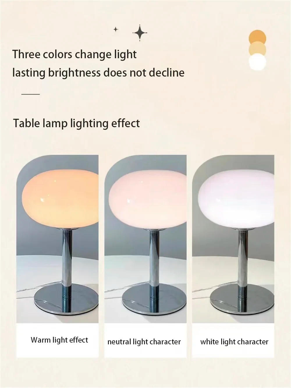 Description Picture 2 of itemNordic Simplicity Lollipop Glass Table Lamp Room Bedroom Study Simple Atmosphere Retro Standing Lamp Home Decor Reading Light
