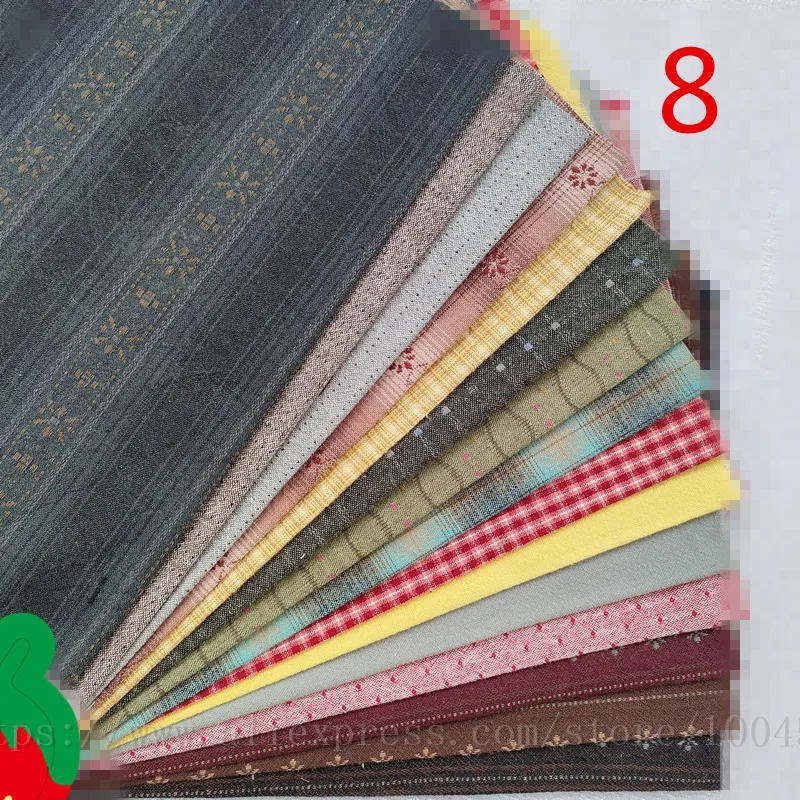 Description Picture 5 of itemJapanese Yarn-Dyed Sewing Fabric Craft Patchwork Quilting Material Accessories Applique Handmade Sewing Doll Cloth Bundle